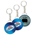 Key Chain Bottle Opener - Blue Color Changing Lenticular Design (Custom)